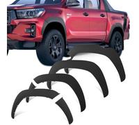 JHCHAN Élargisseur d'aile 4" pour Toyota Hilux 2018-2024 Hilux AN120 AN130 Low Configuration Modèle ABS Style de poche Extension de passage de roue Noir mat Fender Flares