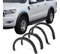 JHCHAN Élargisseurs d'ailes 20 mm pour Ford Ranger 2015-2018 XL XLT Tremor Limited Wildtrak Wildtrak X Platinum T7 Double cabine ABS Passage de roue Noir sans PDC 3 pouces