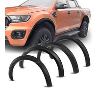 JHCHAN Élargisseurs d'ailes pour Ford Ranger 2015-2022 T7 T8 sans PDC, extension de passage de roue 4" garde-boue noir mat