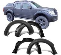 JHCHAN Extensions d'ailes pour NISSAN NAVARA D40 2006-2014 Double Cabine, élargissement de 35 mm Noir ABS Extensions de jante extra larges de 8 pouces Accessoires