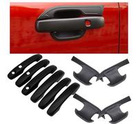 JHCHAN Jeu de poignées de porte extérieures pour Ford Ranger T9 Accessoires | 2023-2024-2025 Wildtrak Raptor XL XLT Tremor Limited - Couvercle de bol et Protection de poignée de porte