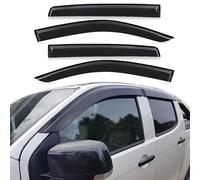 JHCHAN Lot de 4 déflecteurs d'air teintés pour Isuzu D-Max Accessoires | 2012-2019 Double cabine Noir fumé