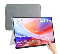 Jhcztrk écran tactile Portable Monitor 14 pouces IPS Slim Travel Screen FHD 1200P HDR FreeSync Bezel less USB-C Computer Monitor avec Cover Stand et haut-parleurs pour Laptop PC Mac Surface PS4/5 Xbox