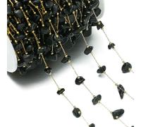 Jhdwu 1 mètre Perle à Clip en Acier Inoxydable, Pierres Naturelles, chaîne, Breloques pour la Fabrication de Bijoux, Colliers, Bracelets, Accessoires Faits à la Main