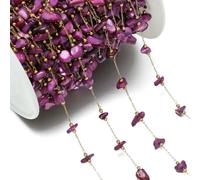 Jhdwu 1 mètre Perle à Clip en Acier Inoxydable, Pierres Naturelles, chaîne, Breloques pour la Fabrication de Bijoux, Colliers, Bracelets, Accessoires Faits à la Main