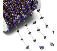 Jhdwu 1 mètre Perle à Clip en Acier Inoxydable, Pierres Naturelles, chaîne, Breloques pour la Fabrication de Bijoux, Colliers, Bracelets, Accessoires Faits à la Main