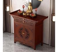 JHDXL Autel de Table de méditation avec Rangement, Petite Table De Méditation, des tiroirs rétractables, pour prières, Divination, culte et décoration d'intérieur(Red Walnut,80 * 40cm/31.5 * 15.7in)