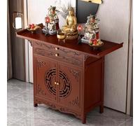 JHDXL Autel de Table de méditation avec Rangement, Petite Table De Méditation, des tiroirs rétractables, pour prières, Divination, culte et décoration d'intérieur(Red Walnut,100 * 40cm/39.4 * 15.7in)