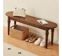 JHDXL Banc en Bois pour Salle à Manger, Petit Banc décor Salle d'Entrée Banc, avec Cadre en Bois Massif, pour Chambre, Couloir, entrée ou Dressing(Walnut,130cm/51.2in)