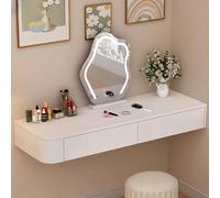 JHDXL Coiffeuse de Maquillage Murale avec Tiroir, Bureau d'angle Peu Encombrant, Bureau d'angle Mural, Table de Maquillage Murale avec Tiroirs, pour Salon(White 1,120cm/47.2in)