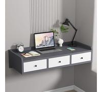 JHDXL Coiffeuse Flottante, Bureau Suspendu avec Tiroirs, Console d'Entrée Suspendue, Cadeaux pour Filles et Femmes, pour Chambre Salon Cuisine Couloir(Gray 2,120cm/47.5in)