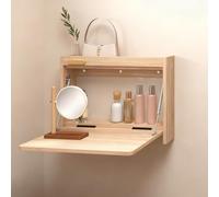 JHDXL Coiffeuse Flottante Étagère Murale Étagère, Meuble de Rangement de Chevet, Table de Chevet Flottante, Bureau d'angle Mural pour Chambre À Coucher Salon(Yellow,60cm/23.6in)