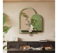 JHDXL Décoration Murale en Grès avec Plante Simulée, Peinture En Relief Avec Plante Artificielle, Tableau Decoration Murale Peinture pour Entrée Et Salon(Green 1,100 * 108cm/39.5 * 42.5in)