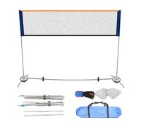 JHDXL Ensemble de Poteaux de Volley-Ball et de Badminton avec Filet pour Extérieur, Cadre de Filet de Volley-Ball Réglable en Hauteur, pour Cour École(510cm/200.8in)