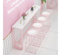 JHDXL Ensemble Table de Bar avec Tabourets, Table a Manger avec 4 Chaises Rembourrées, Cadre en Métal, pour Cuisine, Salle à Manger, Salon, Bistro(160 * 40 * 105cm/63 * 16 * 41.5in)