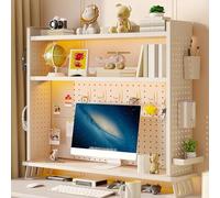 JHDXL Étagère de Bureau Modulable, Étagère de Rangement avec Tablettes Réglables en Hauteur, Bibliothèque pour Bureau, Cuisine, Salon(White,80 * 93.5cm/31.5 * 38.6in)