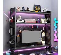 JHDXL Étagère de Bureau Modulable, Étagère de Rangement avec Tablettes Réglables en Hauteur, Bibliothèque pour Bureau, Cuisine, Salon(Black,100 * 93.5cm/39.5 * 38.6in)