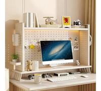 JHDXL Étagère de Bureau Modulable, Étagère de Rangement avec Tablettes Réglables en Hauteur, Bibliothèque pour Bureau, Cuisine, Salon(White,100 * 67cm/39.5 * 26.4in)