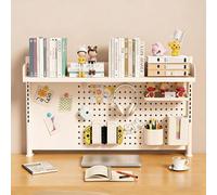 JHDXL Étagère de Bureau Modulable, Étagère de Réglable en Bois, Organiseur de Bureau avec Panneau Perforé, Bibliothèque pour Cuisine, Salon(80 * 43cm/31.5 * 17in)