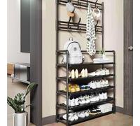 JHDXL Organisateur De Meuble À Chaussures, Tour De Rangement Polyvalente Peu Encombrante pour Dressings Et Zones D'Entrée, Étagère À Chaussures(Black,60 * 172cm/23.6 * 67.7in)