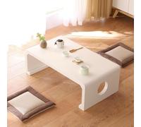 JHDXL Table Basse en Tatami de Style Japonais, Table d'autel Basse for la méditation, Bureau Portable Japonais en Bois, pour Salon, Chambre, Baie Vitrée(White,80 * 50cm/31.5 * 20in)