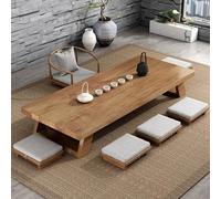 JHDXL Table Basse Japonaise en Bois Massif, Table à thé rectangulaire Basse pour sièges au Sol, pour Salon, Salle À Manger, Le Thé, Meubles d’Accent pour Salon(160 * 60 * 35CM/63 * 23.6 * 13.7in)