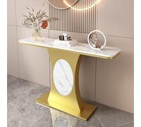 JHDXL Table Console d'entrée, Longue Table Console/de Canapé Étroite avec Cadre Métallique, Table de Couloir Moderne, pour Salon Entrée Couloir Salle à Manger(Gold,120 * 30cm/47.5 * 12in)