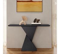 JHDXL Table Console étroite D'entrée, Meuble d’Entrée en Bois Table d’Appoint Style Moderne, pour Couloir, Salon, Foyer, Couloir, Bureau, Structure Stable(Black 1,140cm/55in)