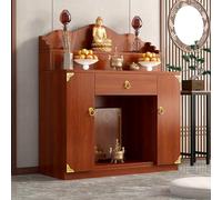 JHDXL Table D'Autel avec Rangement,avec Tiroir Rangement, Armoire Sanctuaire De Bouddha, Table D'Autel De MéDitation, for Salon, Salle D'étude, Bureau Ou Salon De Thé(Brown,88cm/34.5in)