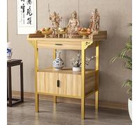 JHDXL Table D'autel De Sanctuaire, 2 Niveaux for Table De Méditation, Armoire Sanctuaire De Bouddha, pour Bouddhiste, Spirituel, Divination, Culte(Wood,80 * 60cm/31.5 * 24in)