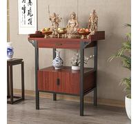 JHDXL Table D'autel De Sanctuaire, 2 Niveaux for Table De Méditation, Armoire Sanctuaire De Bouddha, pour Bouddhiste, Spirituel, Divination, Culte(Red Brown,80 * 42cm/31.5 * 42in)