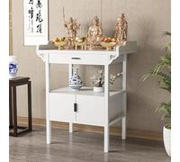 JHDXL Table D'autel De Sanctuaire, 2 Niveaux for Table De Méditation, Armoire Sanctuaire De Bouddha, pour Bouddhiste, Spirituel, Divination, Culte(White,80 * 42cm/31.5 * 42in)