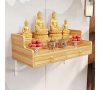 JHDXL Table D'autel De Sanctuaire, Autel de Table de Méditation avec Rangement, Support de Prière Bouddhiste pour Sanctuaires, for Salon, Salle D'étude, Bureau Ou Salon De Thé(Wood,80cm/31.5in)