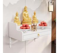 JHDXL Table D'autel De Sanctuaire, Autel de Table de Méditation avec Rangement, Support de Prière Bouddhiste pour Sanctuaires, for Salon, Salle D'étude, Bureau Ou Salon De Thé(White,30cm/12in)