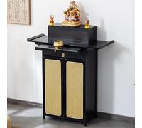 JHDXL Table D'Autel De Sanctuaire Personnel, Table Bouddhiste De DéTente, Armoire Sanctuaire De Bouddha, for Les Prières, La Divination l'espace Spirituel Personnel(Black,100cm/39.5in)
