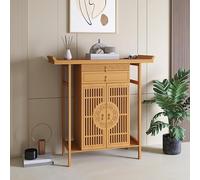 JHDXL Table d'autel for Spirituel, Sanctuaire De Prière Personnelle, Autel De Méditation Bouddhiste Relaxant avec Rangement, for Salon, Salle D'étude, Bureau Ou Salon De Thé(Wood Color,100cm/39.5in)