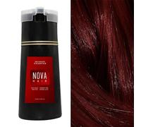 JHDZ Shampoing pour Teinture Capillaire Nova, shampoing pour Teinture instantanée Novahair, shampoing pour Teinture instantanée Nova Hair pour Hommes et Femmes,Red