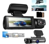 JHDZ Sherum Dash Cam, Dashcam caméra Avant et arrière, enregistreur de Conduite de Voiture à Vision Nocturne 1080p, Mode de stationnement 24h, Accessoires de Voiture,WiFi DashCam+32G Memory Card