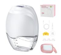 Jheppbay Tire Lait Electrique Simple - 3 Modes 12 Niveaux, Silencieux & Portable, Mains Libres, brides 17/19/21/24 mm, Double Joint Anti-Fuite, Matériau Tritan Sans BPA, Nettoyage Facile