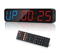 Jhering Minuteur de Gym, Portable, minuteur d'intervalle avec Batterie Rechargeable, Grand écran numérique Anti-Vertige, Horloge d'entraînement améliorée pour la Salle de Sport à Domicile