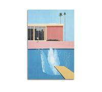 JHFQ David Hockney - Impression sur toile « A Bigger Splash » - Affiches d'art pour chambre - 40 x 60 cm - Sans cadre