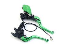 JHFUIOW pour Motos 50CC - 300CC avec Leviers d'embrayage De Frein Hydraulique Moto Frein Maître-Cylindre Câble Embrayage Perchoir 22mm Levier Pièces de Moto (Couleur : Vert)