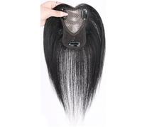 JHHJK Postiches for femmes 10 pouces 360° 3D sans frange cheveux humains 9x12 grande surface base en maille en forme de cœur(Black)