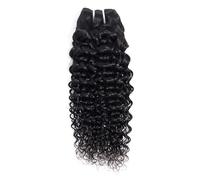 JHHJK Tissage de cheveux, 100% cheveux humains, perruque for femme, 8-30 pouces 1B noir naturel, support permanent ou teinture, grade 8A(Water wave,18 inch)