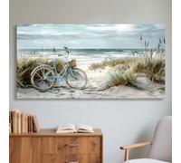 JHHUAMO Grand Tableau sur Toile 59x119 cm L, Peinture Décorative Moderne pour Salon Côtier, Décoration Murale pour Chambre à Coucher, Bureau, Salle de Bain, Salle à Manger