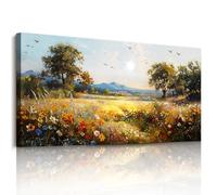 JHHUAMO Tableau Decoration Murale Grand, Tableau Mural Décoratif Maison Nature Paysage Rural, Impression sur Toile Moderne Vintage pour Salon Chambre Salle Bureau 50x100 cm