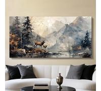 JHHUAMO Tableau Decoration Murale Montagne Chambre Salon 50x100 cm