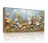 JHHUAMO Tableau Decoration Murale Salon, Grand Moderne Cadre Tableau Mural Décoratif Maison, Impression sur Toile Vegetale Naturelle Fleurs Colorées pour Chambre Bureau Salle 60x120 cm