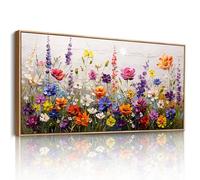 JHHUAMO Tableau Decoration Murale Salon Nature Fleurs Cadre 60x120 cm