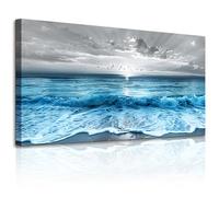 JHHUAMO Tableau Decoration Murale Salon Plage Soleil Chambre 73x146 cm | Motif Arbre Élégant, Impression Haute Définition, Artisanat Raffiné, Fixation Simple, Adaptable à Tous Espaces